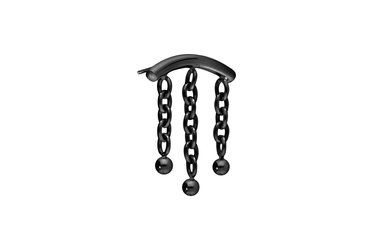 Titan Aufsatz mit Push Pin BOGEN + 3 KETTEN von Piercingline